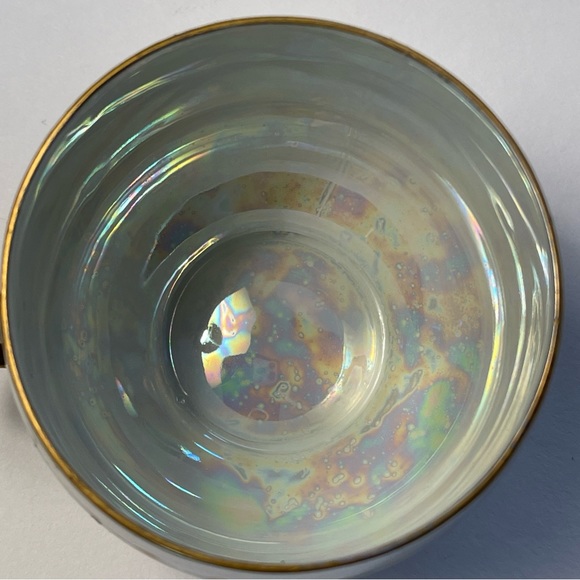 Antique Hermann Ohme Opalescent Hand Painted Violets Tea Cup Germany 1900 - Picture 3 of 11